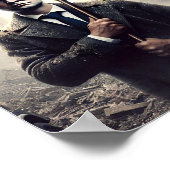 Zelenskyy Oekraïne Vlag Poster Print (Hoek)