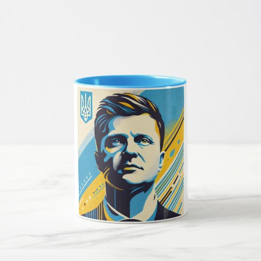 Zelenskyy Pop Art Portrait Mok (Midden)