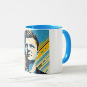 Zelenskyy Pop Art Portrait Mok (Voorkant rechts)