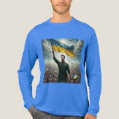 Zelenskyy Ukraine Rally Tri-Blend Shirt (Voorkant volledig)