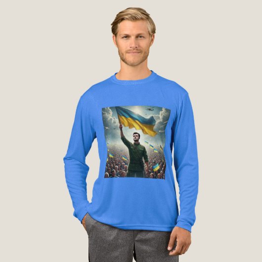 Zelenskyy Ukraine Rally Tri-Blend Shirt (Voorkant)