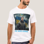 Zelenskyy Vlag Oekraïne United24 Sterkte T-shirt (Voorkant)