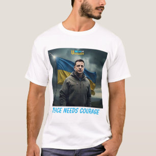 Zelenskyy Vlag Oekraïne United24 Sterkte T-shirt