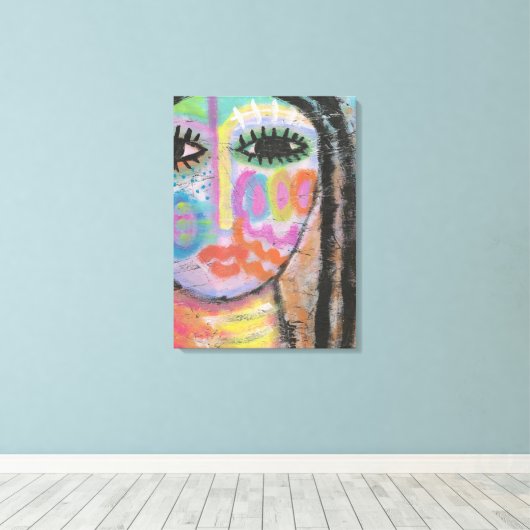 Zelf Abstract schilderen op OSB-bord Canvas Afdruk (Insitu (Houten vloer))