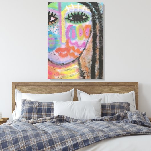 Zelf Abstract schilderen op OSB-bord Canvas Afdruk (Insitu (Slaapkamer))