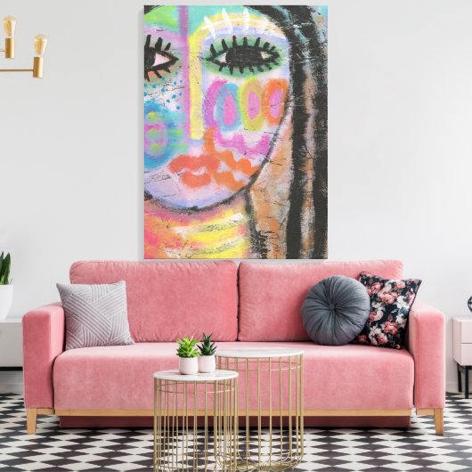 Zelf Abstract schilderen op OSB-bord Canvas Afdruk (Insitu (Woonkamer))