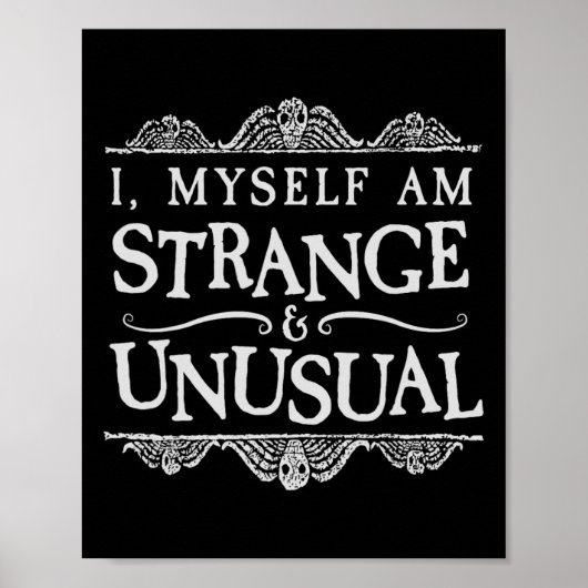 Zelf ben ik vreemd en ongewoon leuk Halloween Poster (Voorkant)
