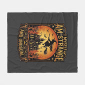 Zelf Ben Ik Vreemd Ongebruikelijk Halloween Heks H Fleece Deken (Voorkant (Horizontaal))