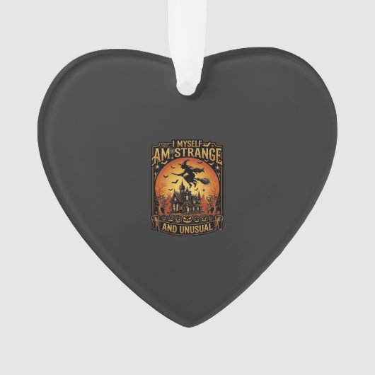 Zelf Ben Ik Vreemd Ongebruikelijk Halloween Heks H Ornament (voorkant)