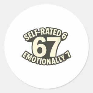Zelf beoordeeld 6 Emotioneel 7 Grappig 67 Slang Me Ronde Sticker