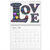 Zelf-Bevrijdingskalender Word & Emoji-Art Wall Kalender (Feb 2026)