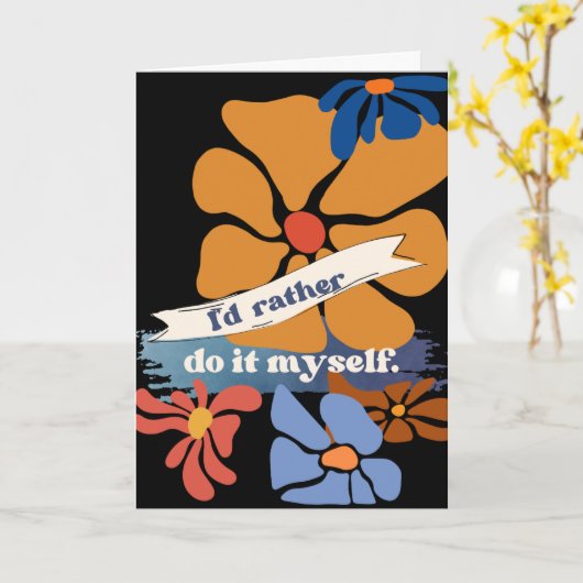 Zelf doen kerstkaart kaart (Gele Bloem)
