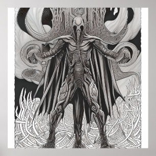 Zelf Dragon God kleuren Poster