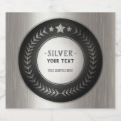 ZELF DRUKKEN DOE-HET-ZELF-MEDAILE Zilver Kampioen  Bier Etiket (Enkel label)