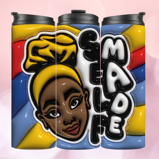 ZELF GEMAAKT - Afro-Amerikaanse vrouw Tumbler Thermosbeker