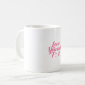 Zelf houden van Inspirerend design Koffiemok (Voorkant links)