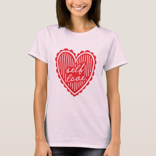 Zelf houden van Red Heart T-shirt (Voorkant)