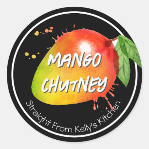 Zelf Inblikken Zakelijke Mango Chutney Modern Etik Ronde Sticker