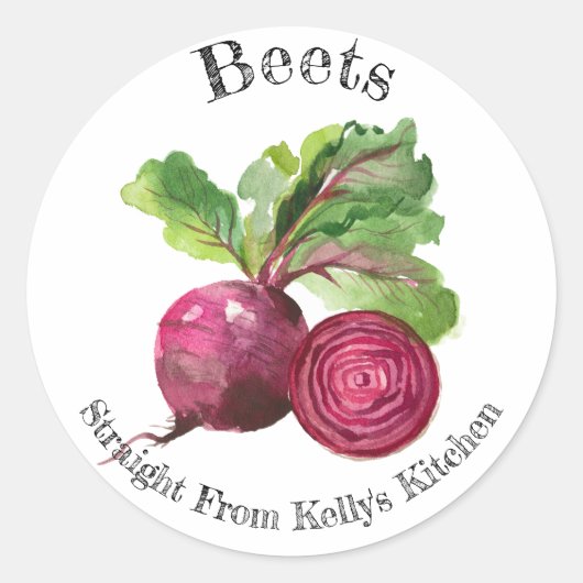 Zelf Ingeblikte Bieten Voedingslabel Ronde Sticker (Voorkant)