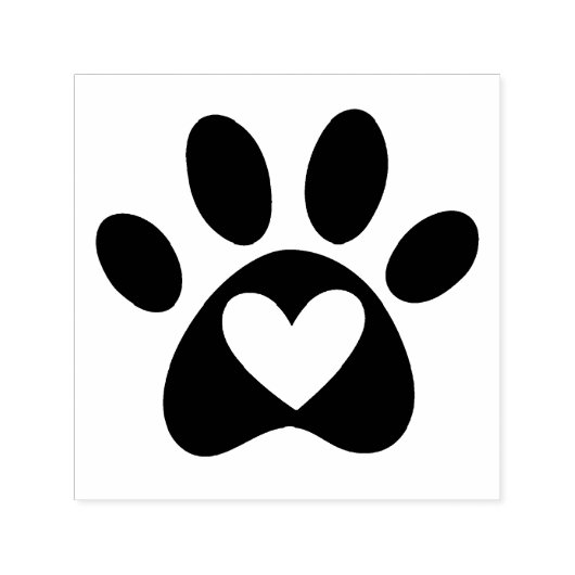Zelf-inkend stempel voor poten en hart (Design)