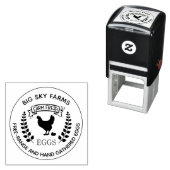 Zelf-inkende Stempel Kip Eieren Boerderij Verse Ei (In situ)