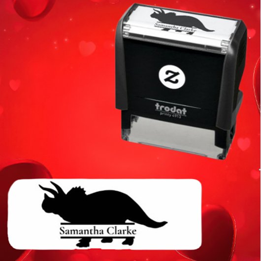 Zelf-inkende Triceratops Stempel met Dinosauriusna