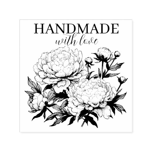 Zelf Inking Rubber Stamp pioenen Zelfinktende Stempel (Design)