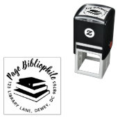 Zelf Inkt Ronde Retour Adres Stempel Boek Lover (In situ)