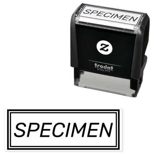 ZELF-INKT STEMPEL KANTOOR SPECIMEN (In situ)