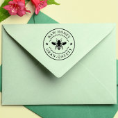 Zelf-inktampon met bij-motief  zelfinktende stempel