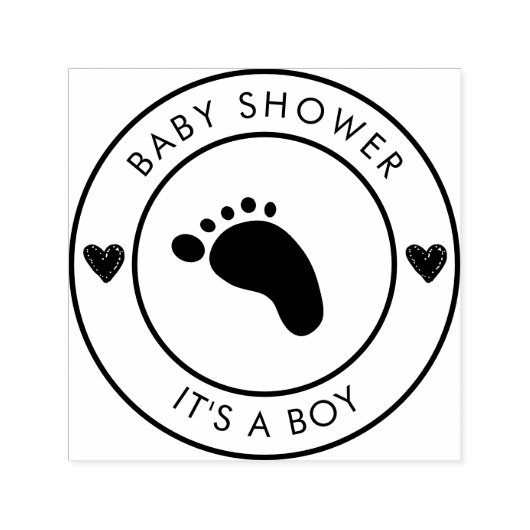 Zelf inktende stempel Baby Shower afdruk (Design)