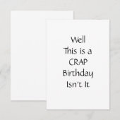 Zelf-isolerende Birthday Kaart Crap Funny Hilariou (Voorkant / Achterkant)