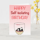 Zelf-isolerende Verjaardag Kaart (Gele Bloem)