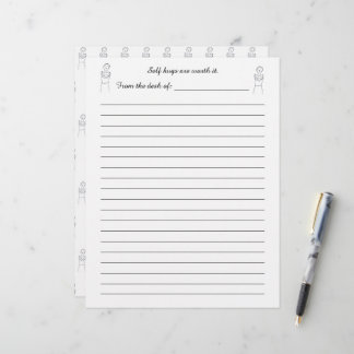 Zelf knuffels zijn het waard, persoonlijk briefpap briefhoofd