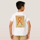 Zelf letsel Oranje bewustzijn Ribbon Angel T-shirt (Achterkant volledig)