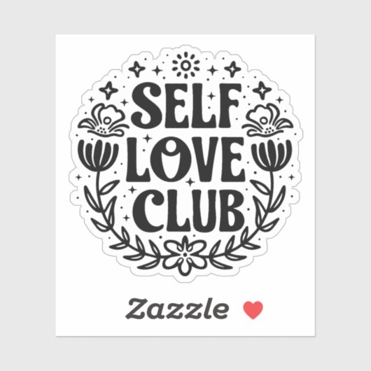 Zelf liefde club esthetisch sticker (Vel)
