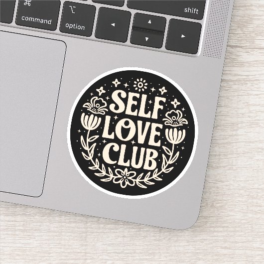Zelf liefde club esthetisch sticker (Detail)