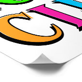 Zelf liefde club Neon Rainbow Kleur Poster (Hoek)