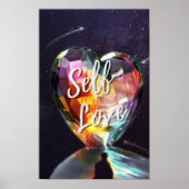 Zelf Liefde Galaxy Hart Poster Inspirerend 11x17 (Voorkant)