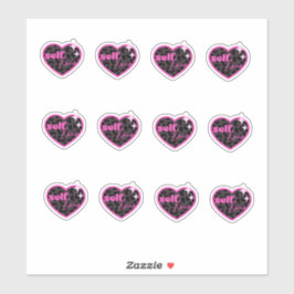 Zelf liefde hart, luipaard print sticker