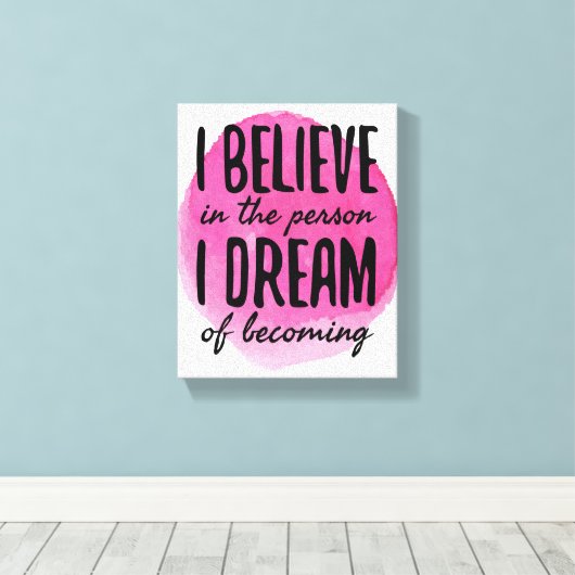 zelf-liefde motivatie woorden voor zelfzorg canvas afdruk (Insitu (Houten vloer))