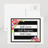 "Zelf Liefde" Prachtig Bloemen Briefkaart. Briefkaart (Voorkant / Achterkant)