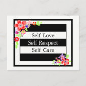 "Zelf Liefde" Prachtig Bloemen Briefkaart. Briefkaart (Voorkant)