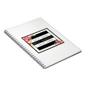 "Zelf Liefde" Prachtig Bloemen Notitieboek. Notitieboek (Rechterzijde)