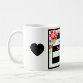 "Zelf Liefde" Prachtige Bloemen Mok met harten. (Links)