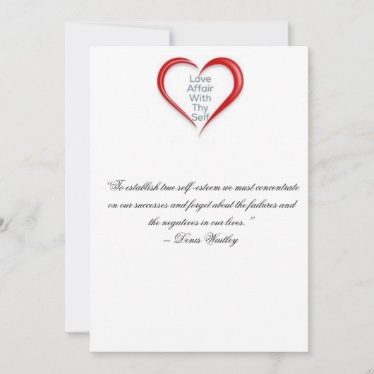 Zelf-liefdesaanmoedigingskaart Bedankkaart (Voorkant)