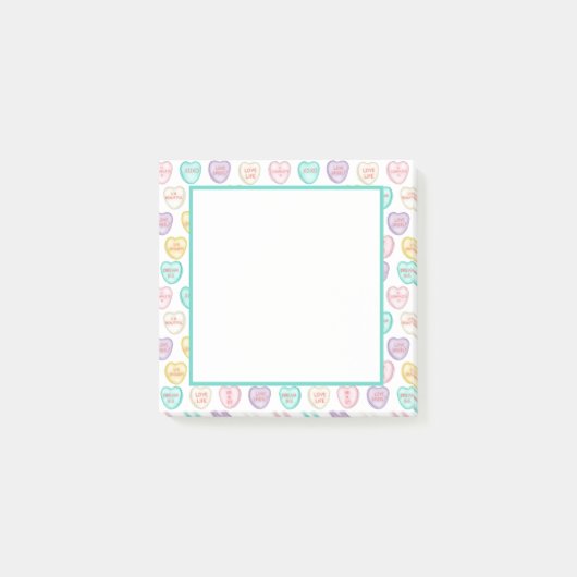 Zelf-liefdeshart Snoep - Witte noten Post-it® Notes (Voorkant)