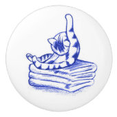 Zelf likken Kitty Kat Badkamer Toile Look Keramische Knop (Voorkant)