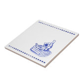 Zelf likken Kitty Kat Badkamer Toile Look Tegeltje (Zijkant)