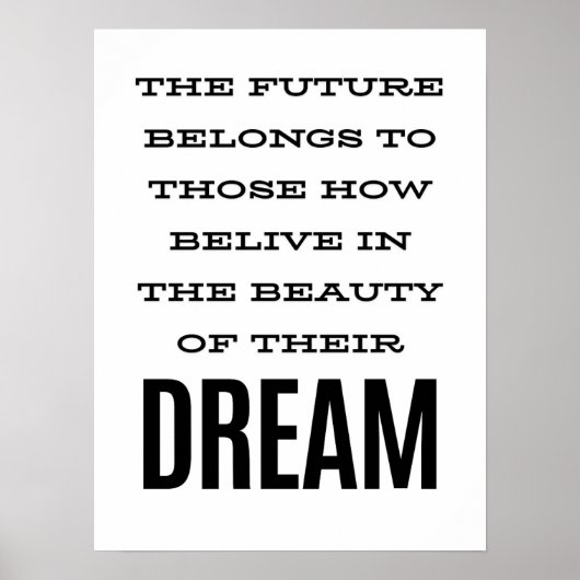 Zelf motivatie quotes poster (Voorkant)